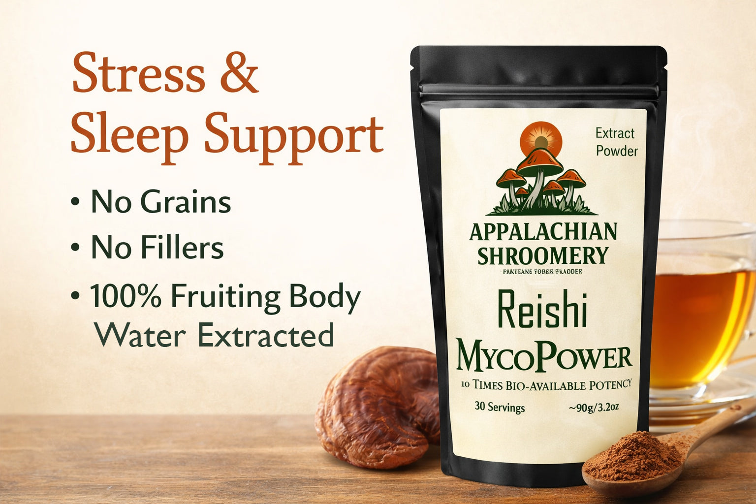 Reishi Extract Powder for Stress & Sleep