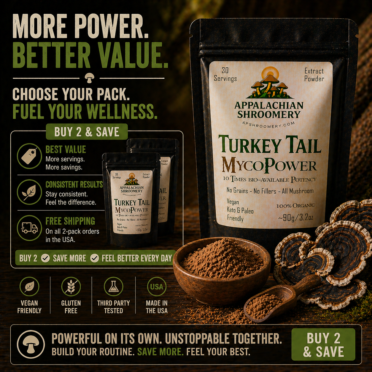Turkey Tail Extract Powder for Immune Support