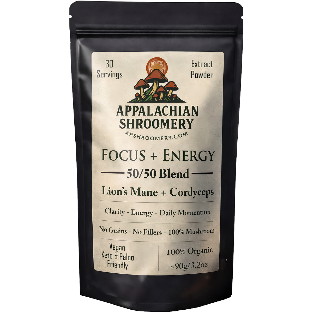 Lion’s Mane & Cordyceps Extract (50/50 Blend) — No Fillers, Real Mushroom Extracts