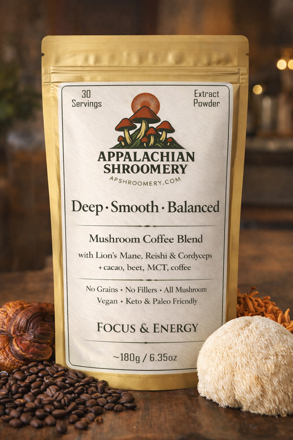 Appalachian Shroomery Mushroom Coffee Blend