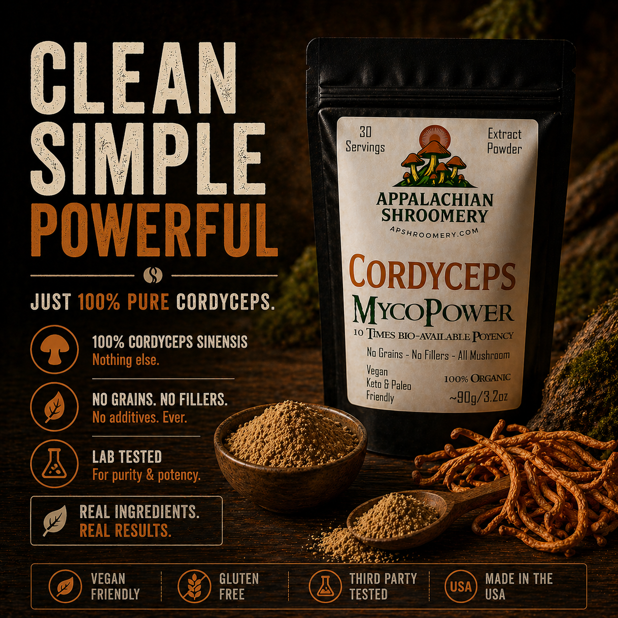 Cordyceps Extract Powder for Energy & Endurance