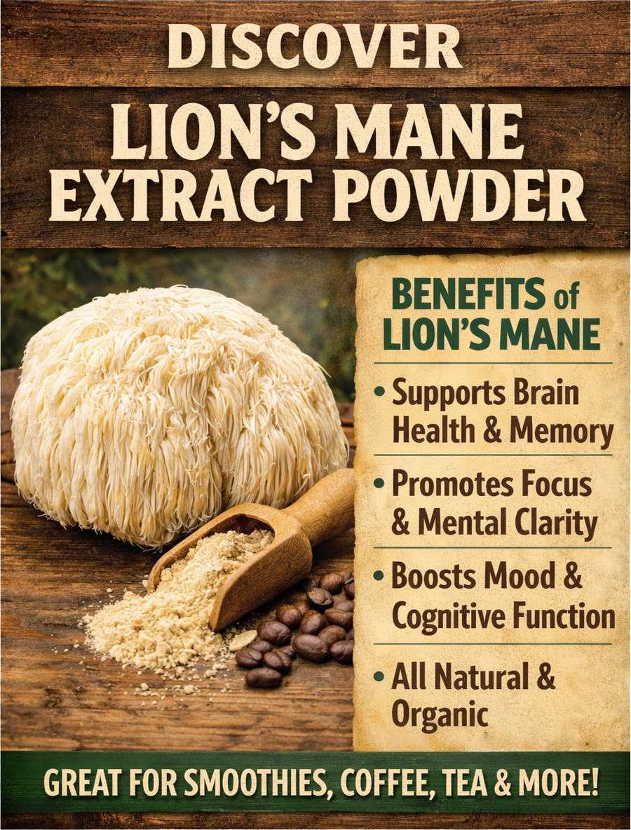 Lion's Mane Extract Powder for Focus & Memory